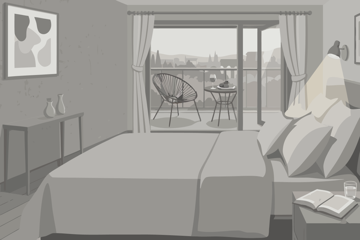 Classic Doppelzimmer mit Gartenblick (2 Erwachsene + 1 Kind)